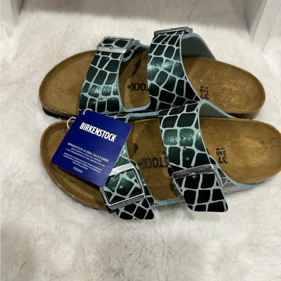 BIRKENSTOCK Arizona Gator Gleam two Strap comfort Sandal Sz : 6/37 - Picture 10 of 13